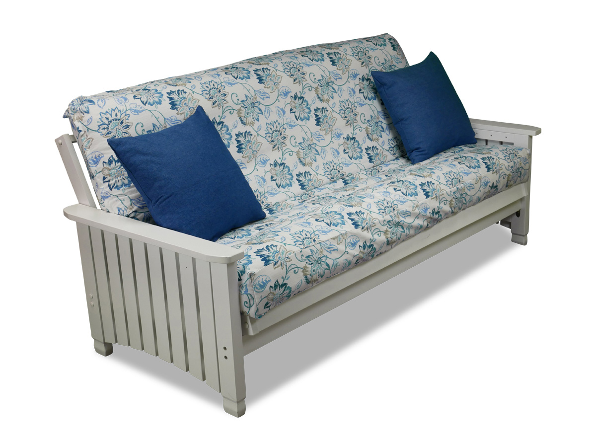 Cottage Full Wood Futon With Mattress Solid Cover Futon World