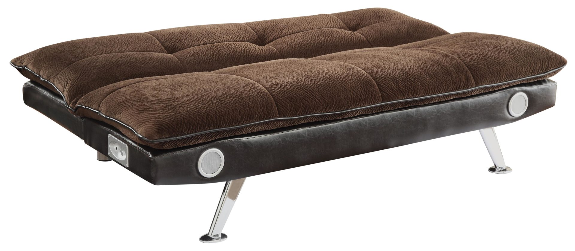 Futon Sofa Bed With Built In Bluetooth Speakers Brown