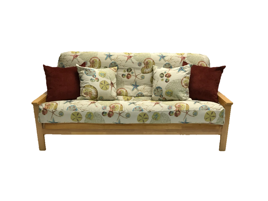 Chloe Full Wood Futon With Mattress Solid Cover Futon World
