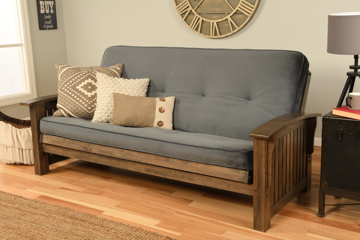 Washington Full Rustic Walnut Futon Frame Only Futon World